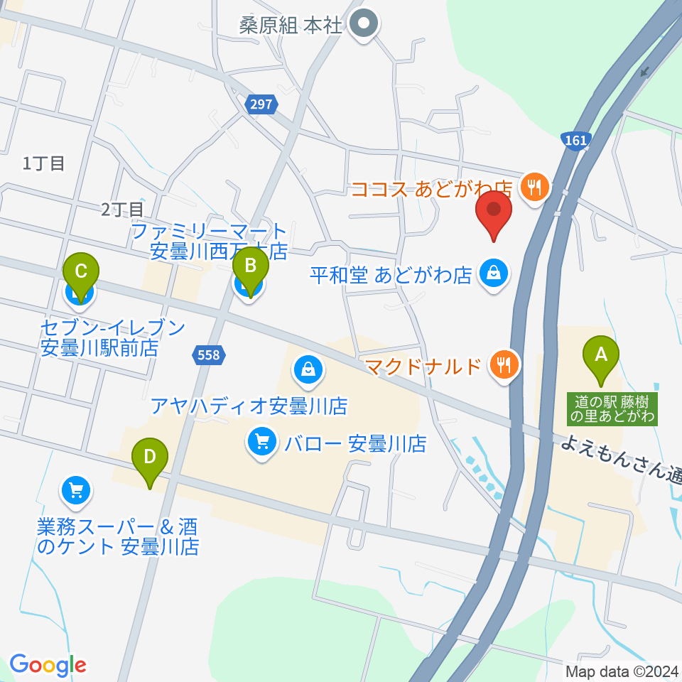 サウンドステーションあどがわ周辺のコンビニエンスストア一覧地図