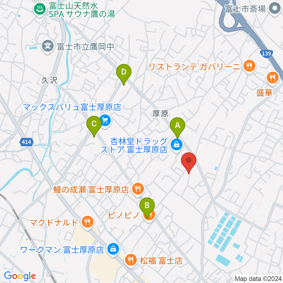 ハウスゾンネンシャイン音楽堂周辺のコンビニエンスストア一覧地図