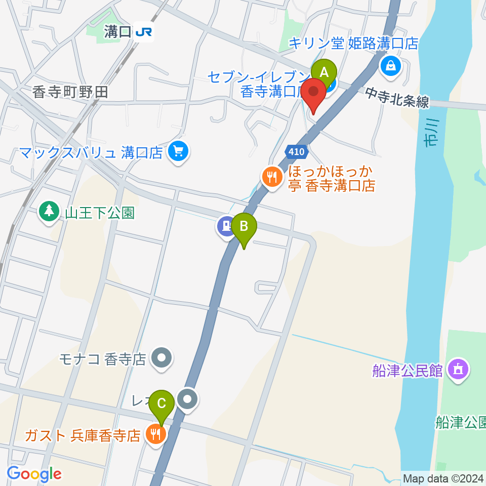 ギター専門店PAL周辺のコンビニエンスストア一覧地図