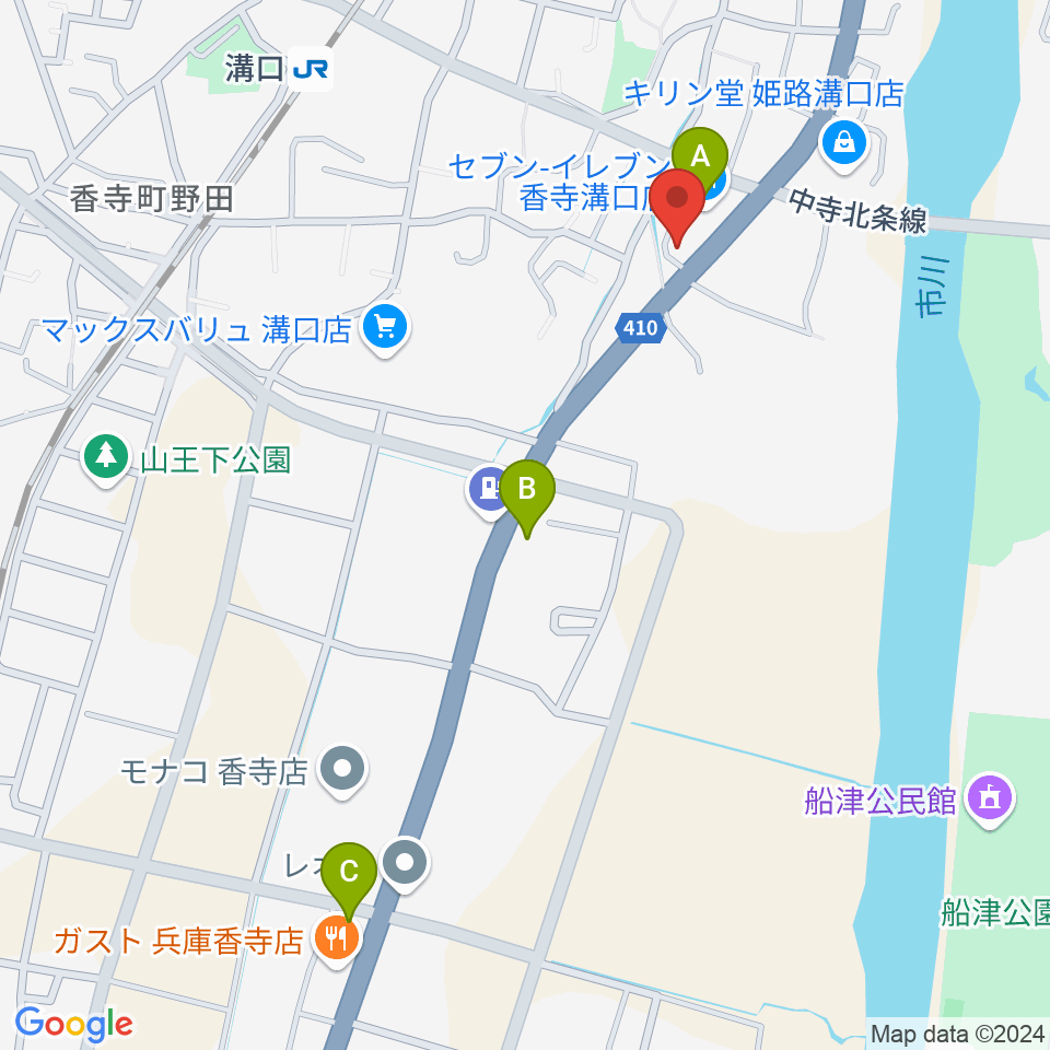 ギター専門店PAL周辺のコンビニエンスストア一覧地図