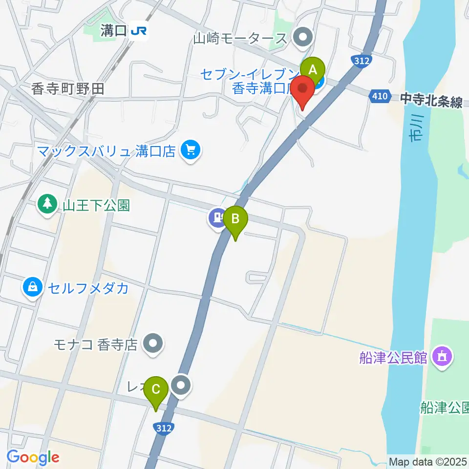 ギター専門店PAL周辺のコンビニエンスストア一覧地図