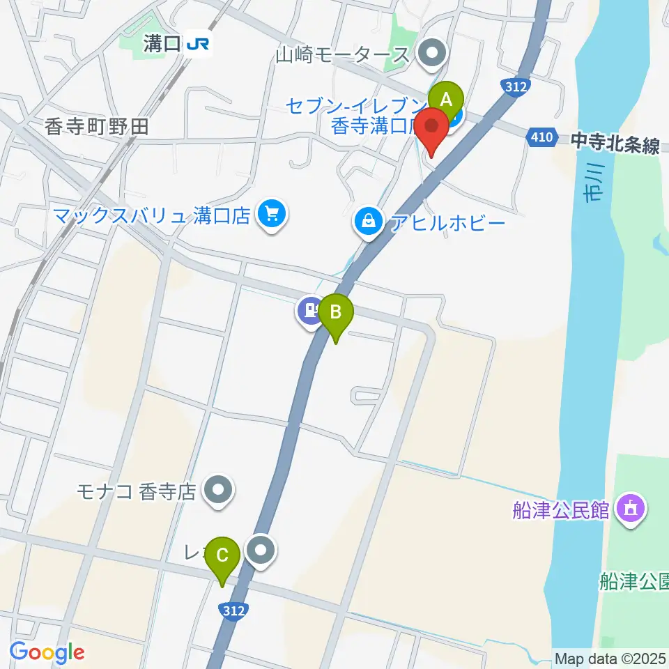 ギター専門店PAL周辺のコンビニエンスストア一覧地図