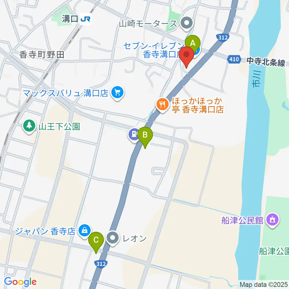 ギター専門店PAL周辺のコンビニエンスストア一覧地図