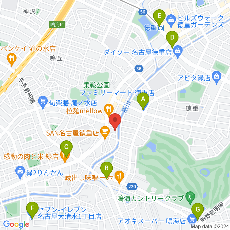 スタジオエチュード緑店周辺のコンビニエンスストア一覧地図