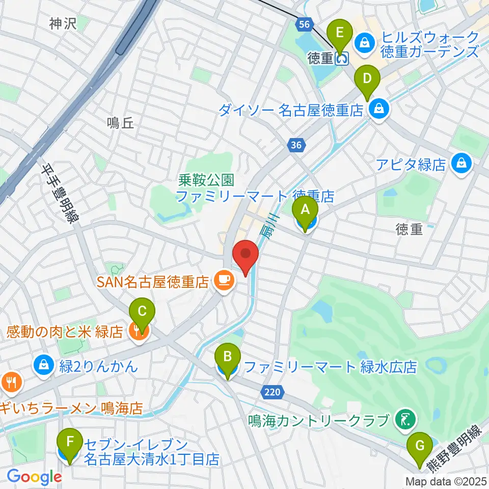 スタジオエチュード緑店周辺のコンビニエンスストア一覧地図