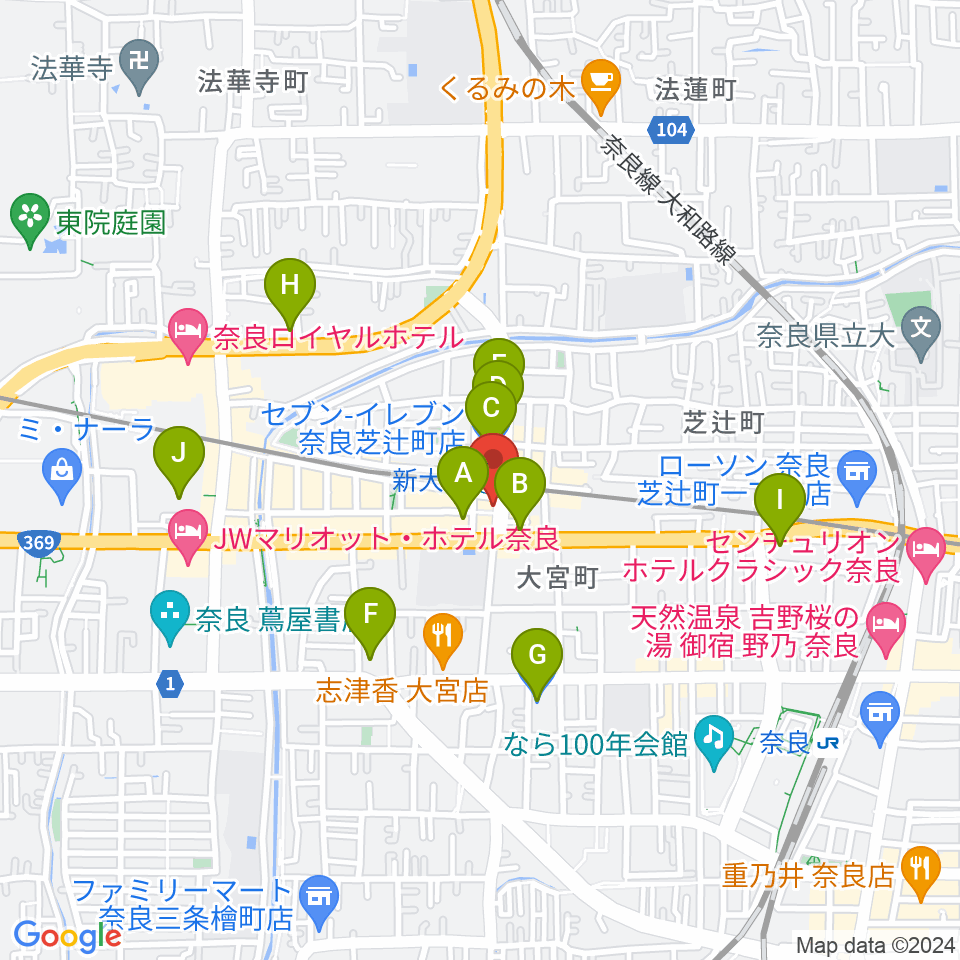 新大宮センター ヤマハミュージック周辺のコンビニエンスストア一覧地図