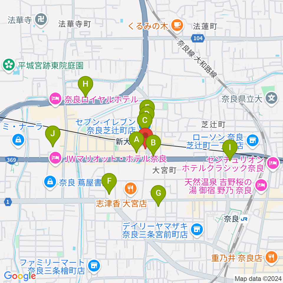 新大宮センター ヤマハミュージック周辺のコンビニエンスストア一覧地図