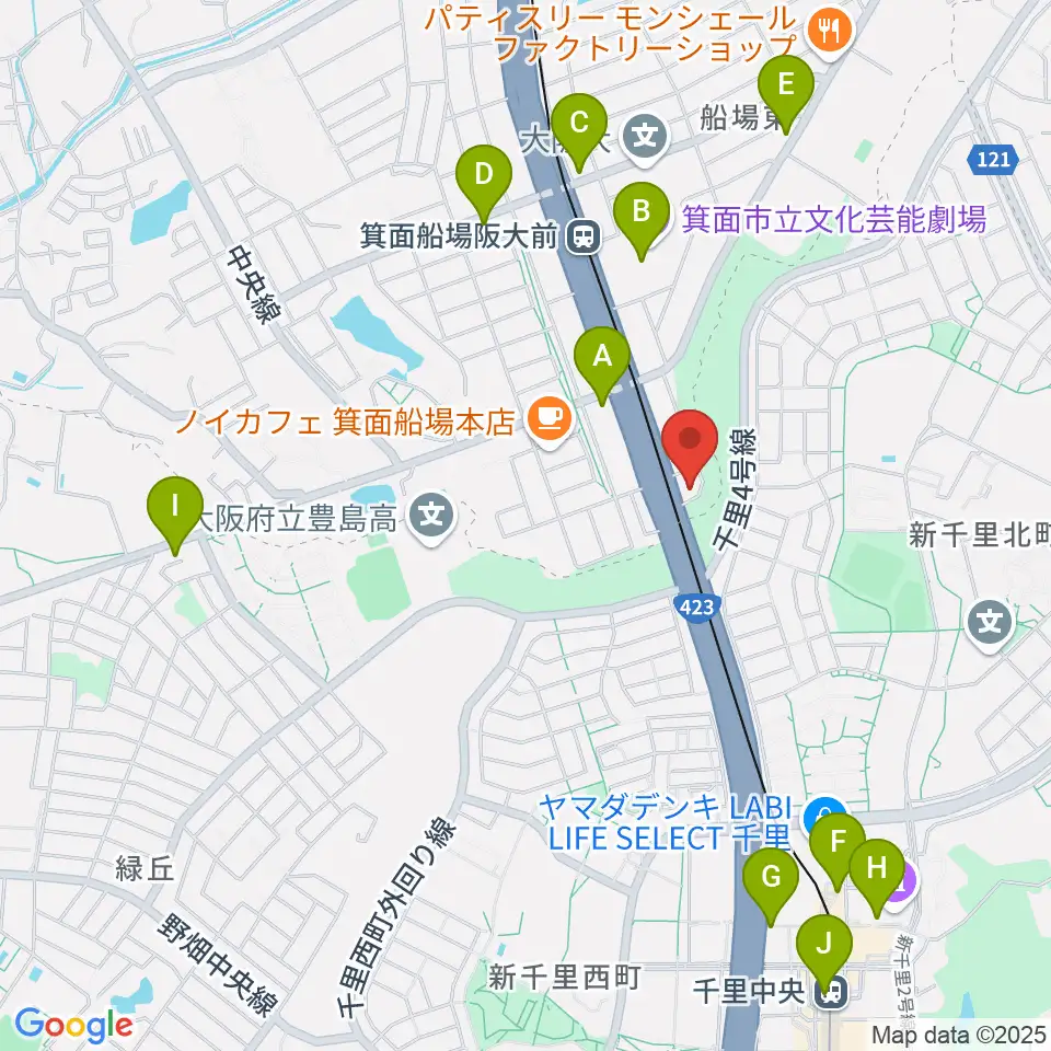 マークスミュージック周辺のコンビニエンスストア一覧地図