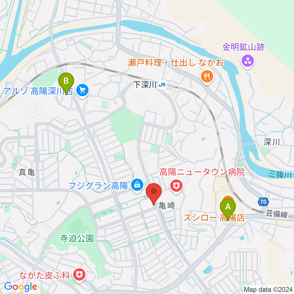 高陽センター ヤマハミュージック周辺のコンビニエンスストア一覧地図