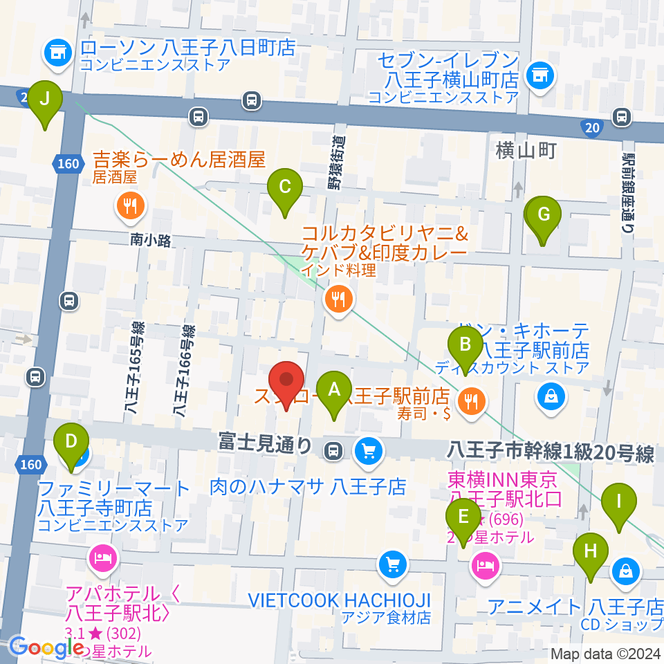 スタジオムジカ周辺のコンビニエンスストア一覧地図