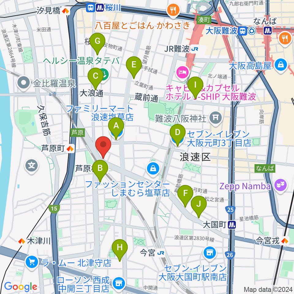 太鼓正周辺のコンビニエンスストア一覧地図