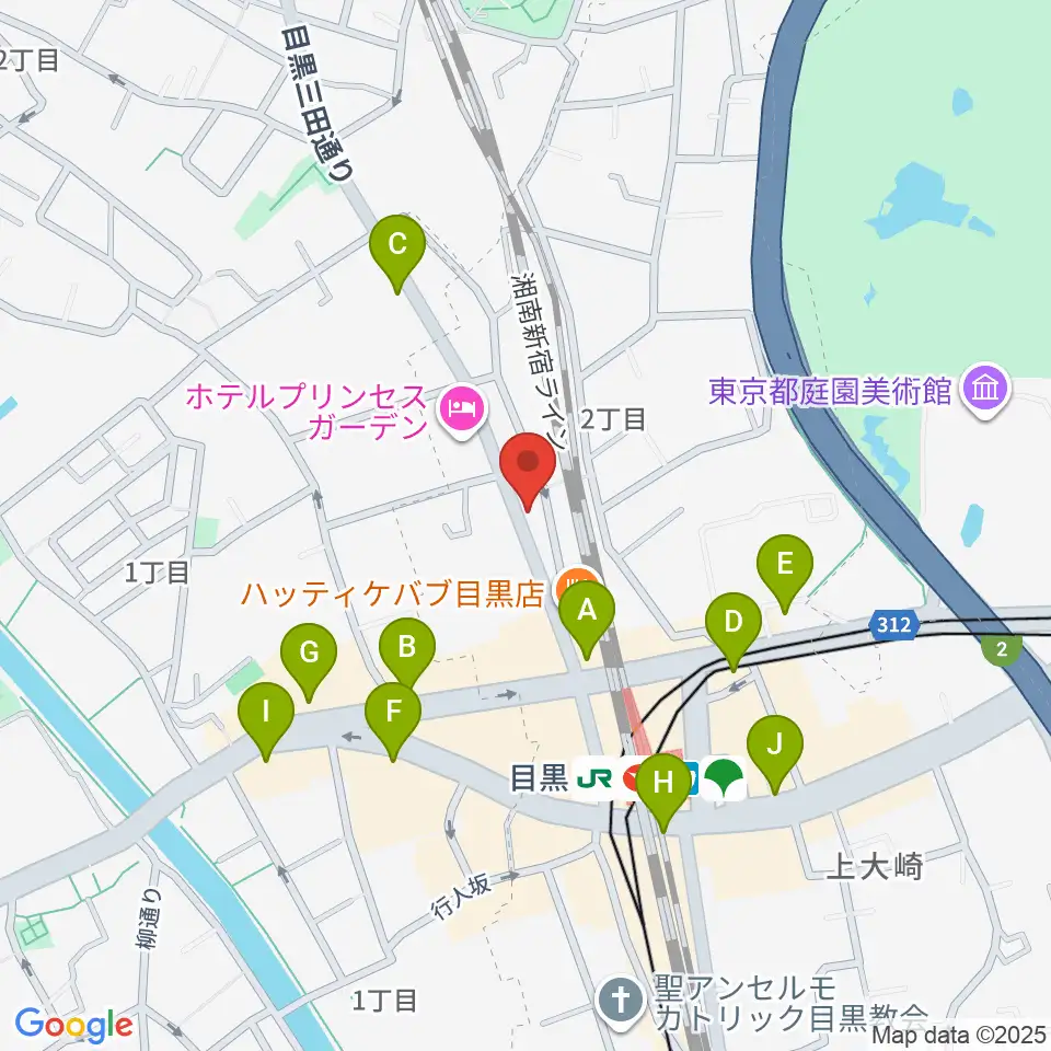 東京倶楽部 目黒店周辺のコンビニエンスストア一覧地図