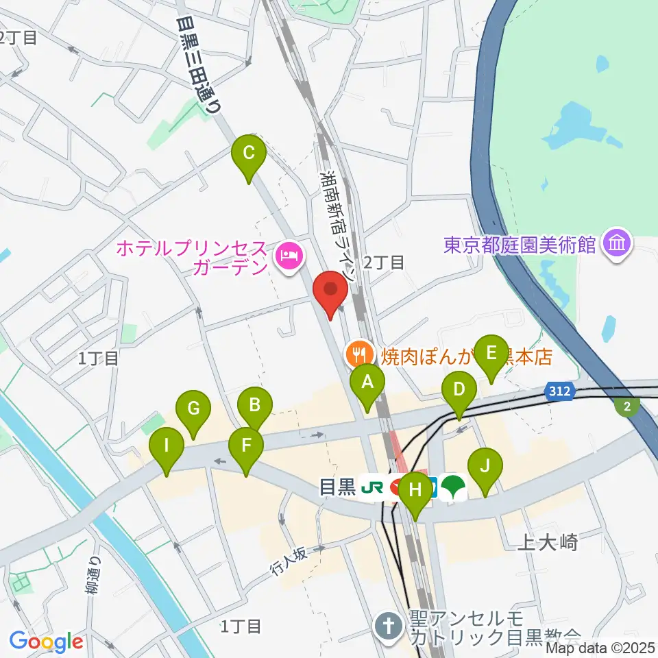 東京倶楽部 目黒店周辺のコンビニエンスストア一覧地図