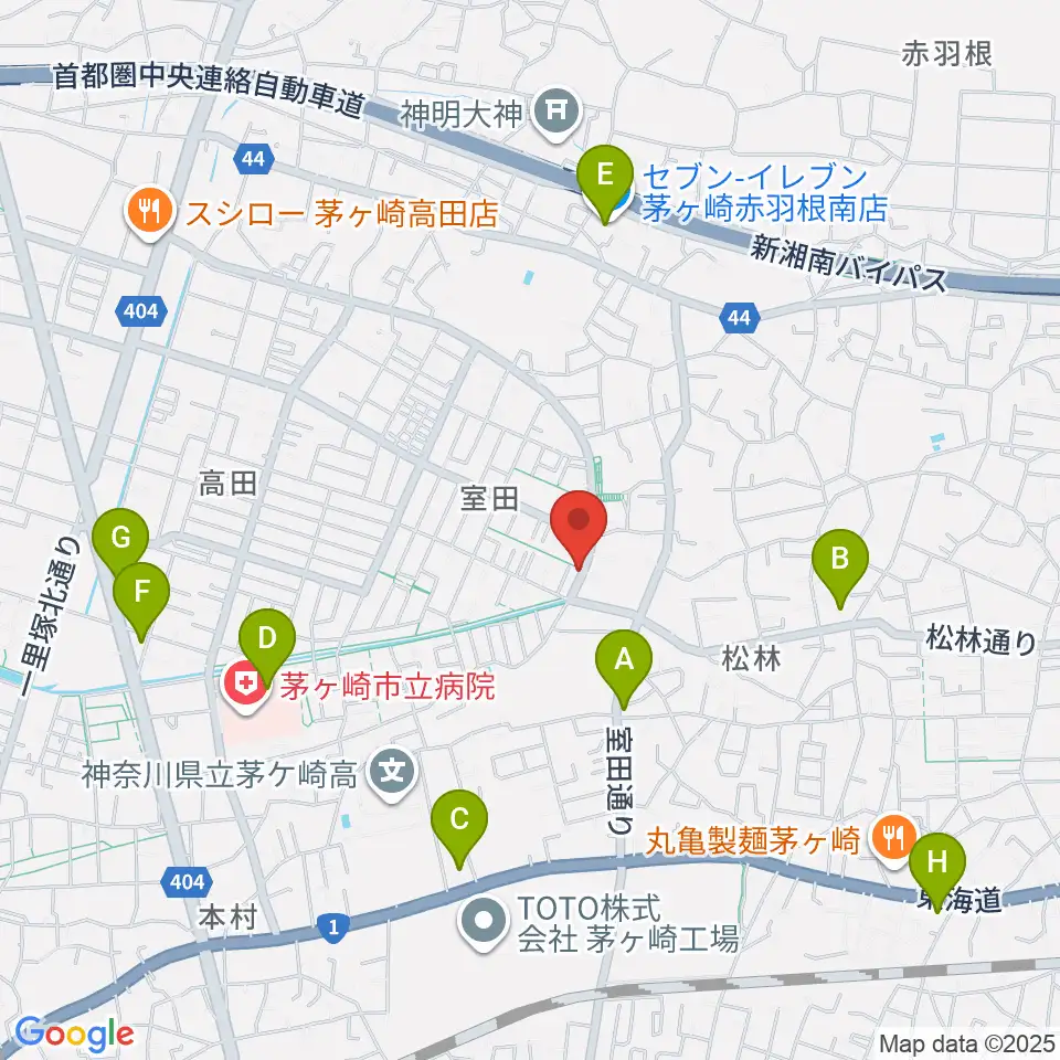 パプリカミュージック周辺のコンビニエンスストア一覧地図