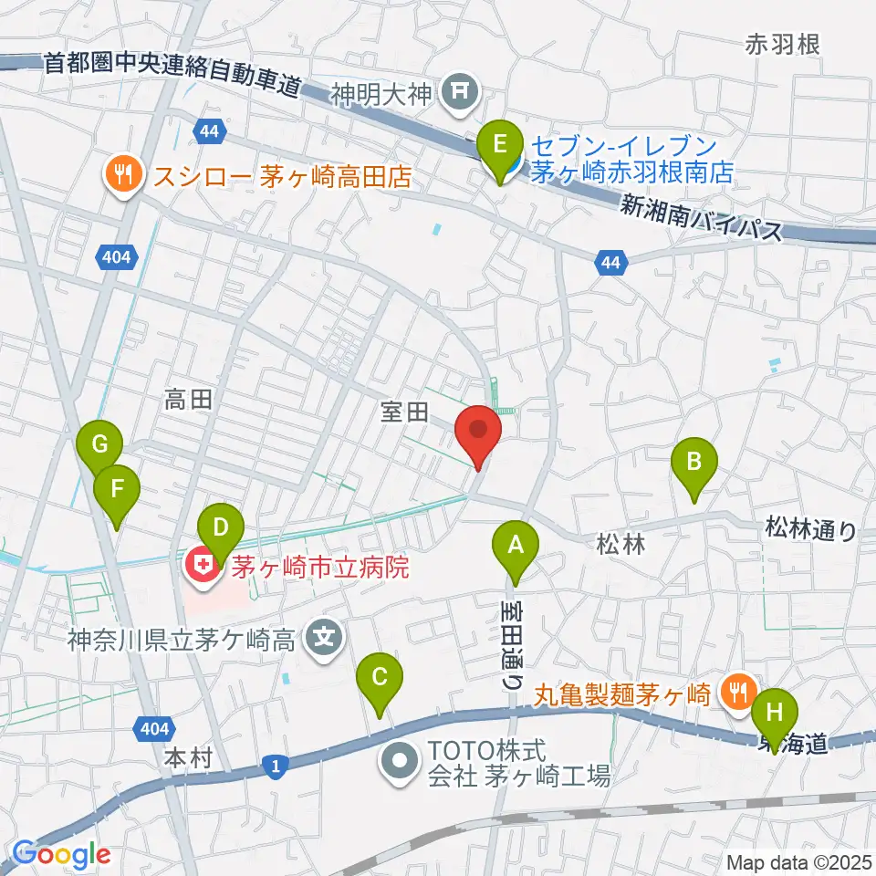 パプリカミュージック周辺のコンビニエンスストア一覧地図