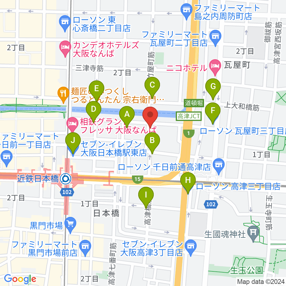 JAM`s Factory周辺のコンビニエンスストア一覧地図