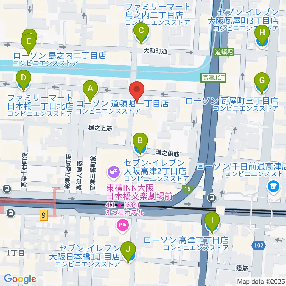 JAM`s Factory周辺のコンビニエンスストア一覧地図