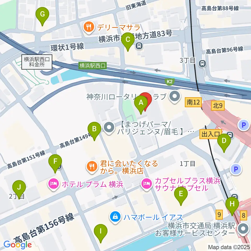 STスポット周辺のコンビニエンスストア一覧地図