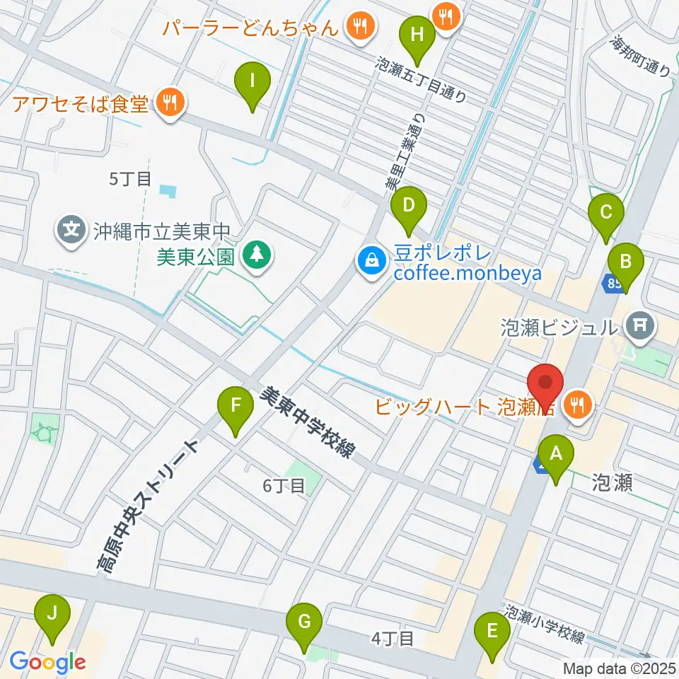 Yumeボーカル教室 沖縄/泡瀬校周辺のコンビニエンスストア一覧地図