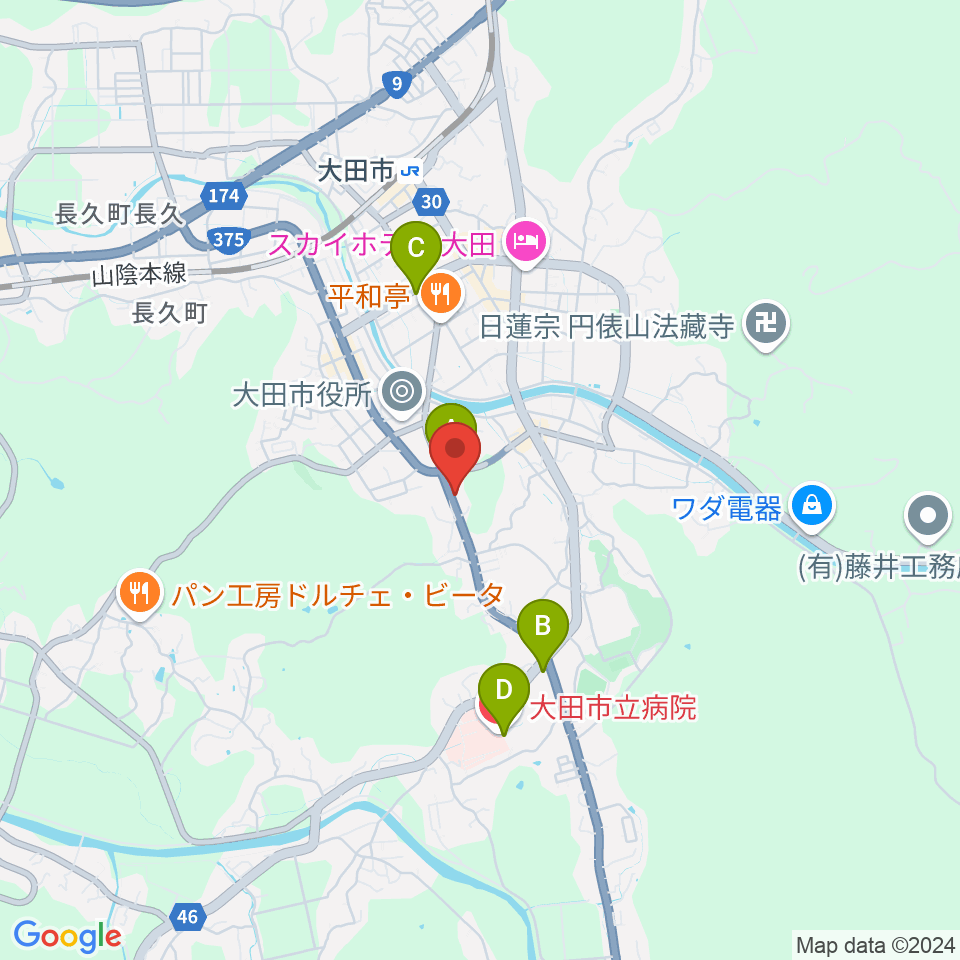 ナガイ音楽教室周辺のコンビニエンスストア一覧地図