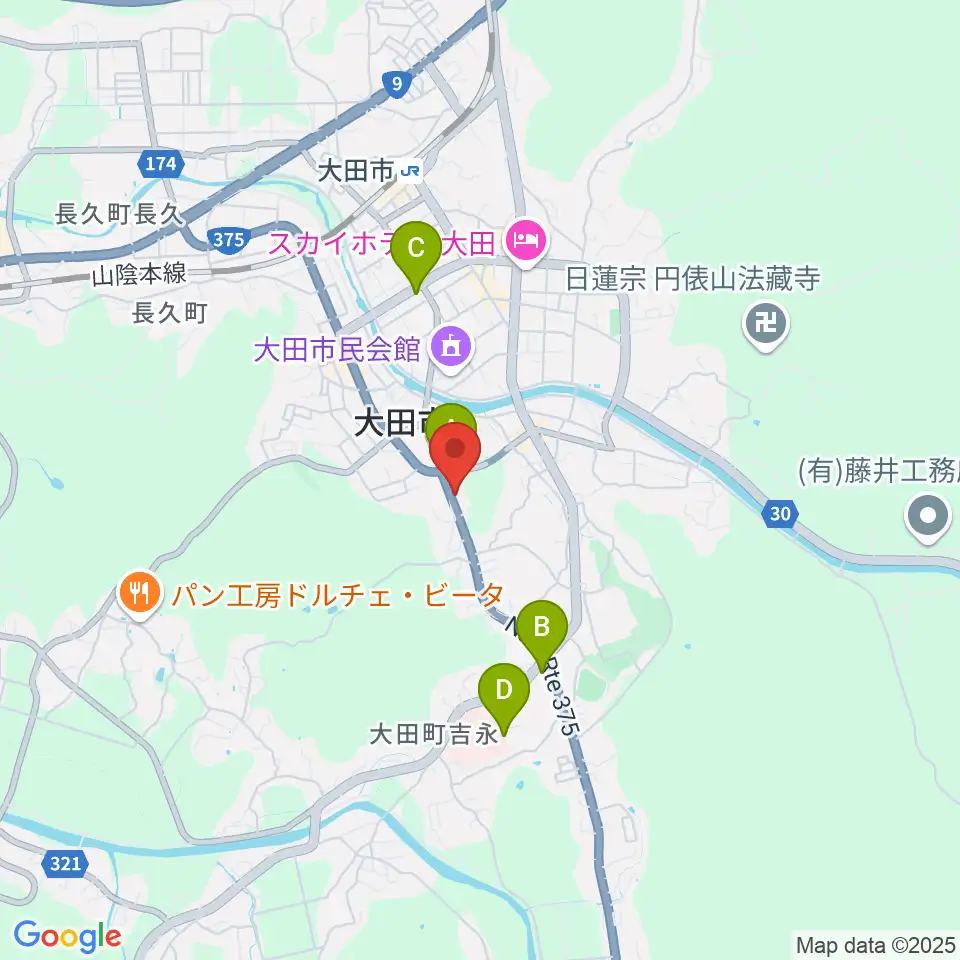 ナガイ音楽教室周辺のコンビニエンスストア一覧地図