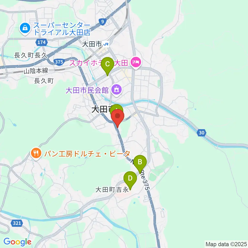 ナガイ音楽教室周辺のコンビニエンスストア一覧地図