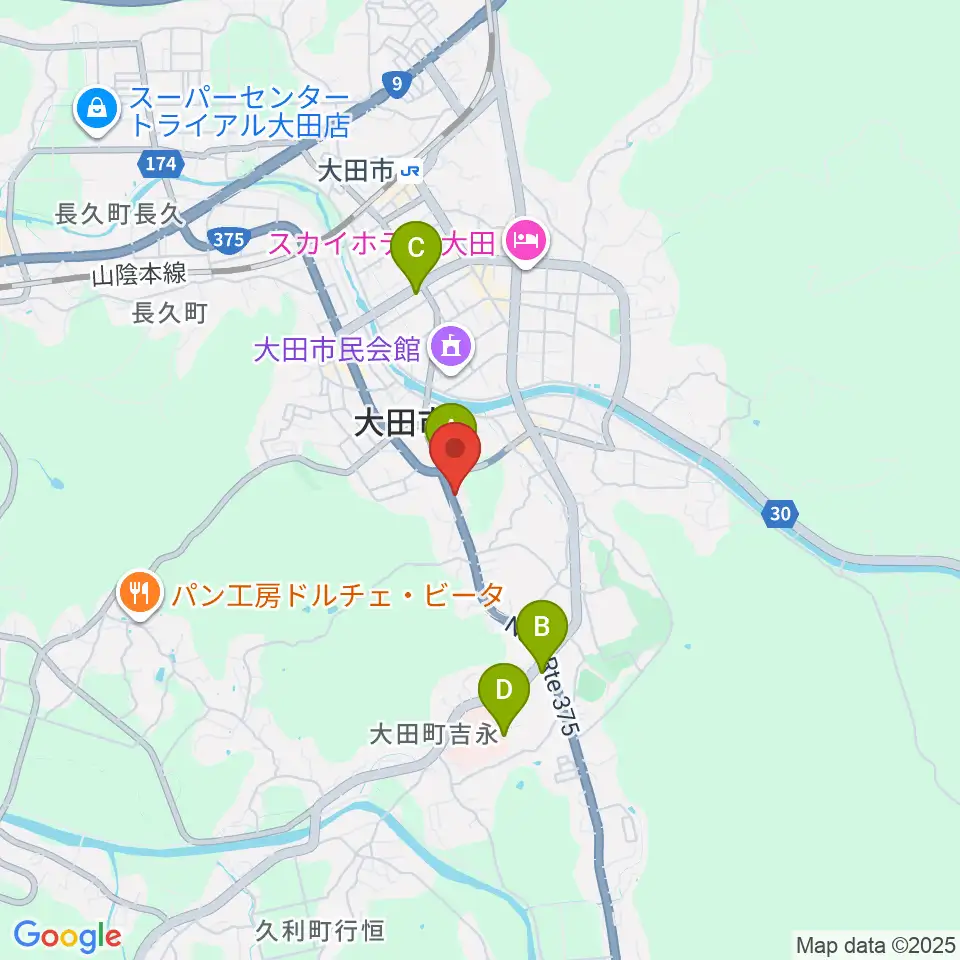 ナガイ音楽教室周辺のコンビニエンスストア一覧地図