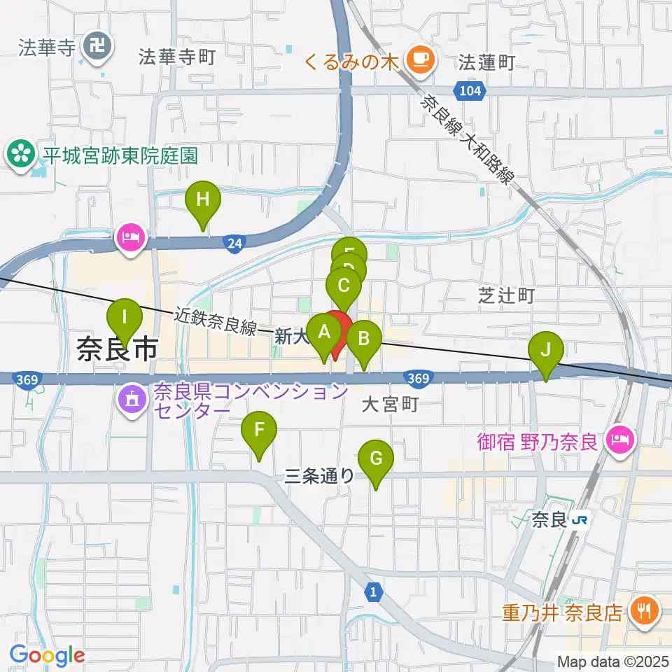 音楽屋 COZY周辺のコンビニエンスストア一覧地図