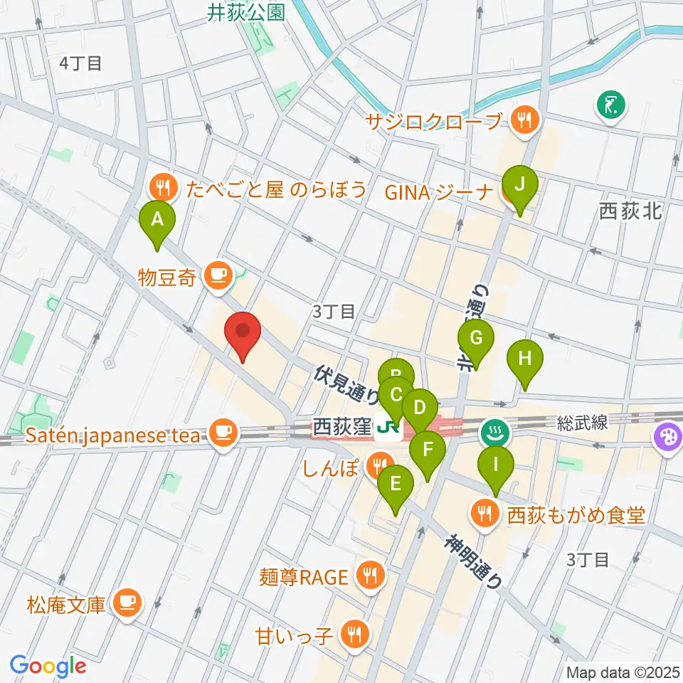 スタジオ・アクセリ周辺のコンビニエンスストア一覧地図