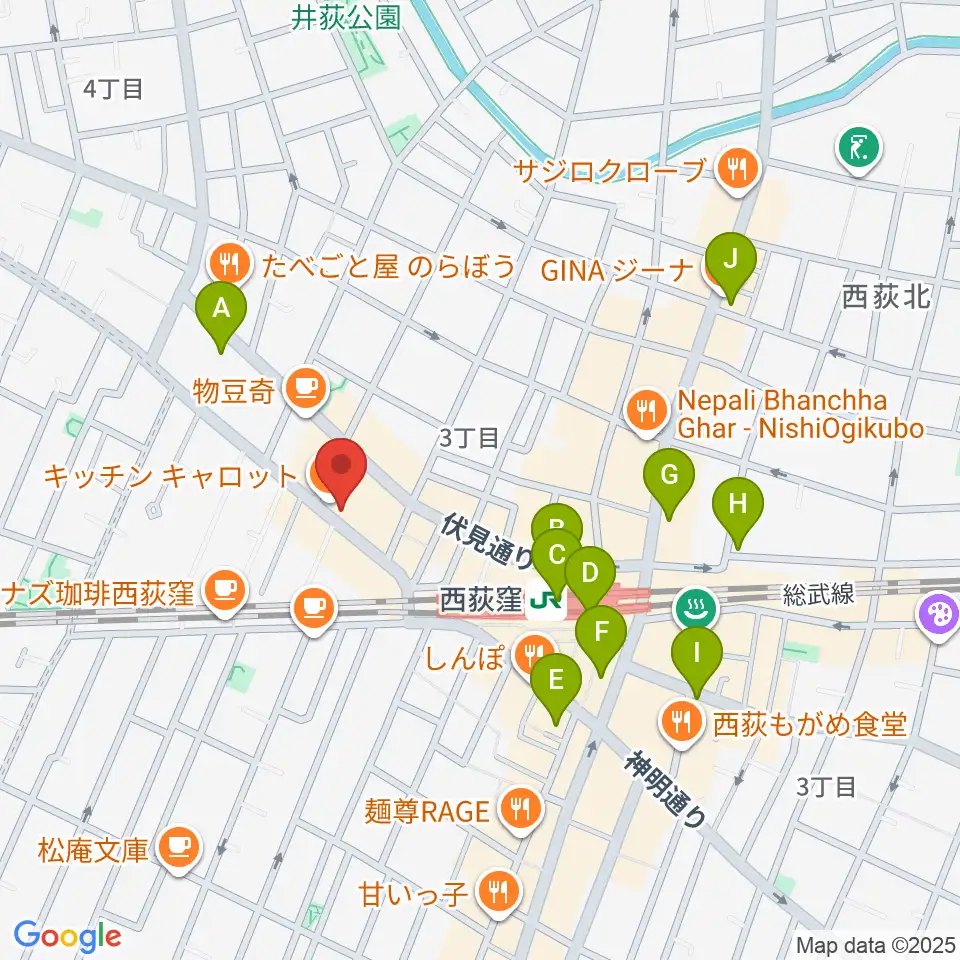 スタジオ・アクセリ周辺のコンビニエンスストア一覧地図