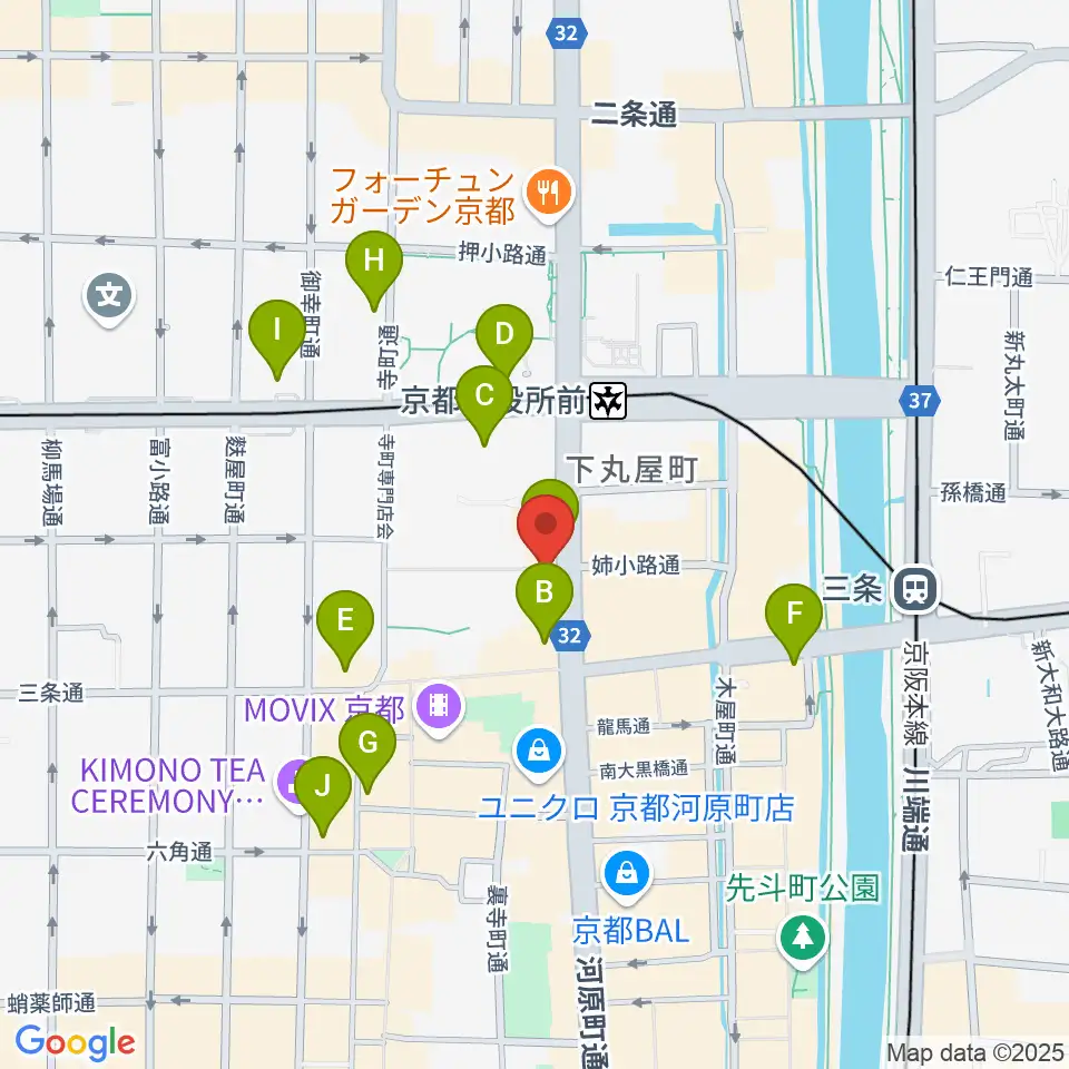 BIGBOSS京都周辺のコンビニエンスストア一覧地図