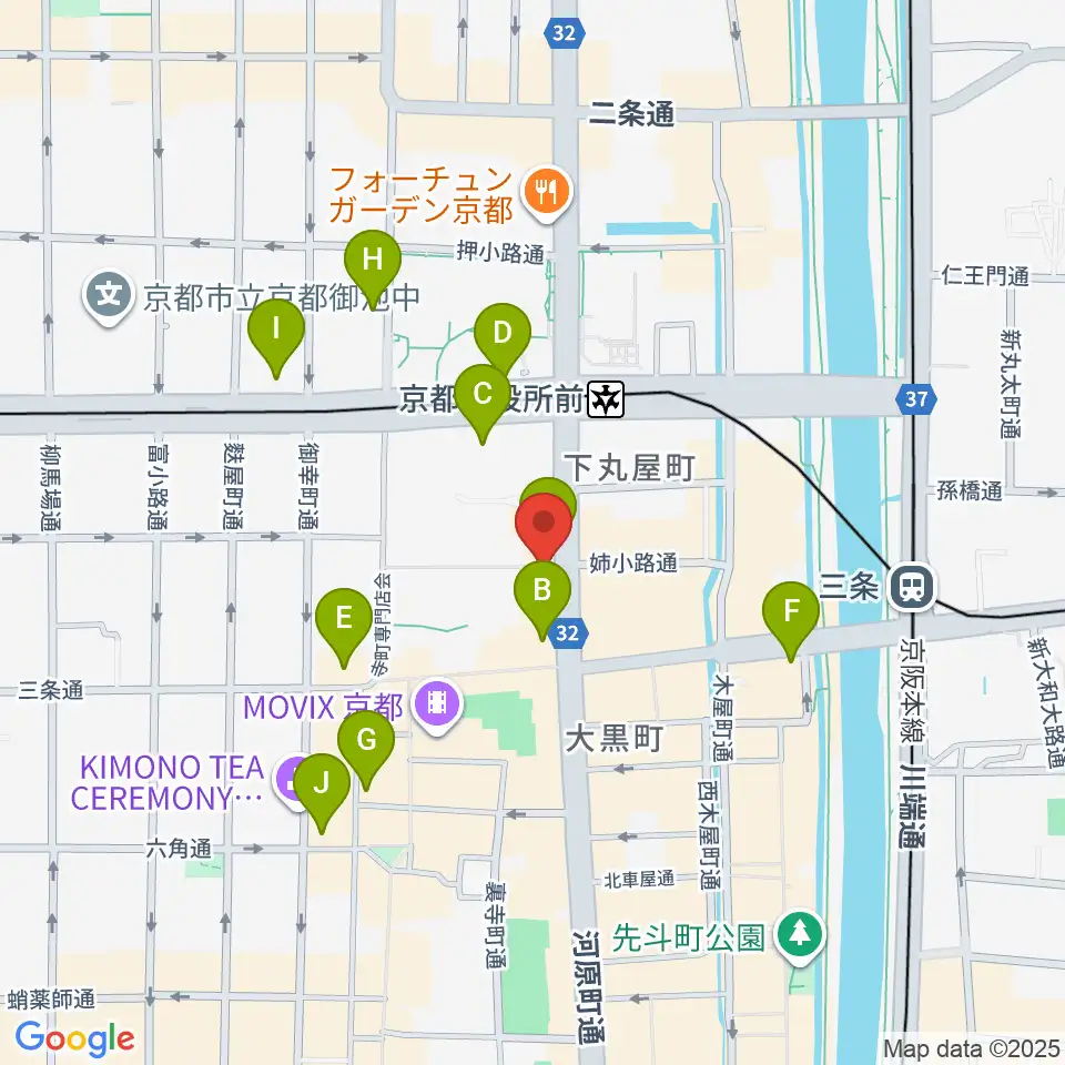 BIGBOSS京都周辺のコンビニエンスストア一覧地図