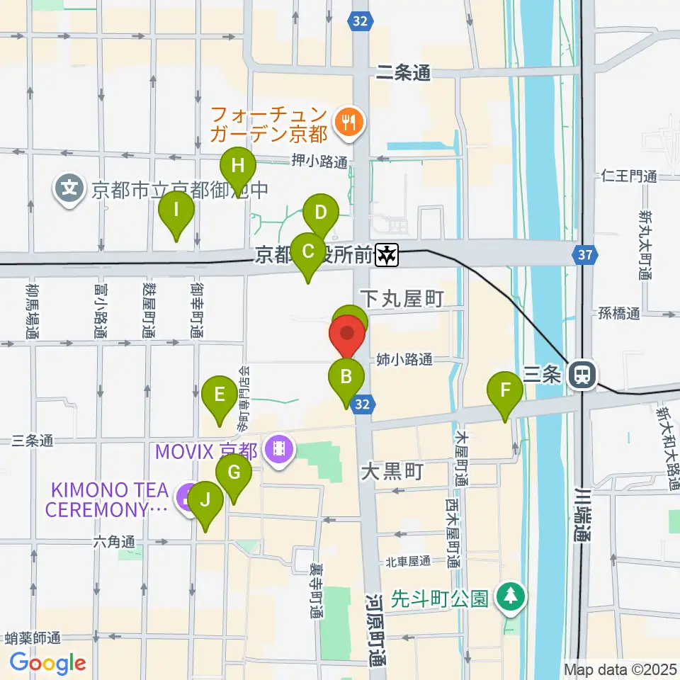 BIGBOSS京都周辺のコンビニエンスストア一覧地図