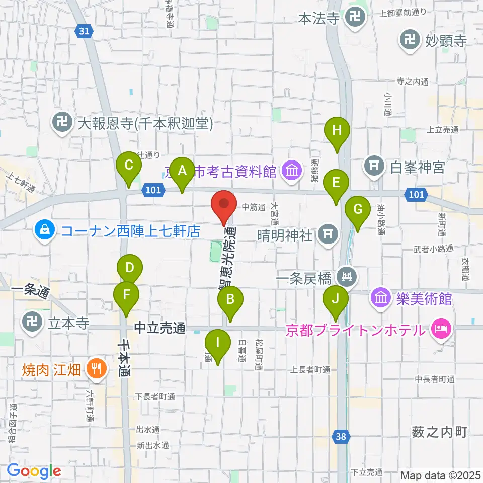 アサノ楽器周辺のコンビニエンスストア一覧地図