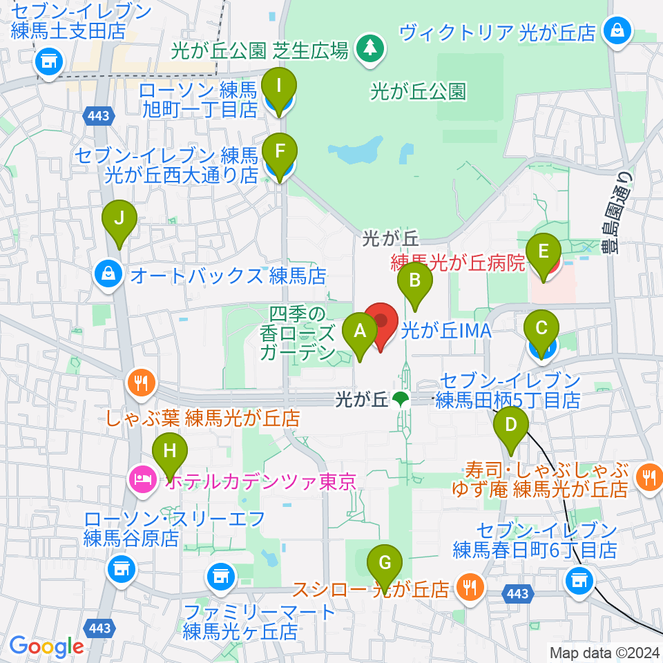 IMAホール周辺のコンビニエンスストア一覧地図