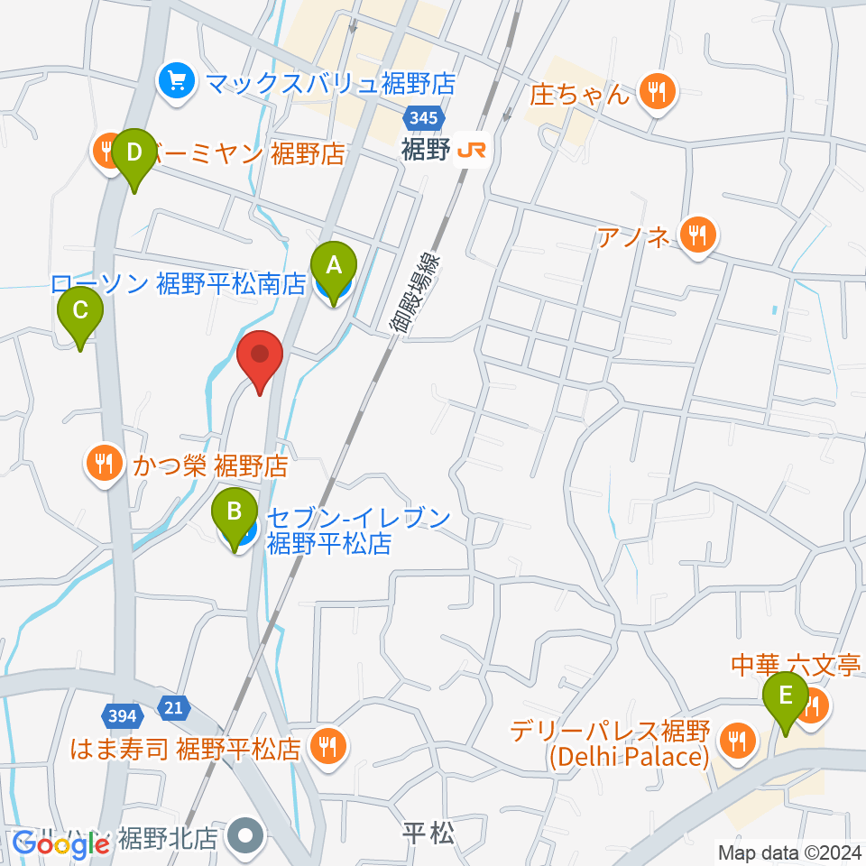 タンザワ楽器 裾野ミュージックセンター周辺のコンビニエンスストア一覧地図