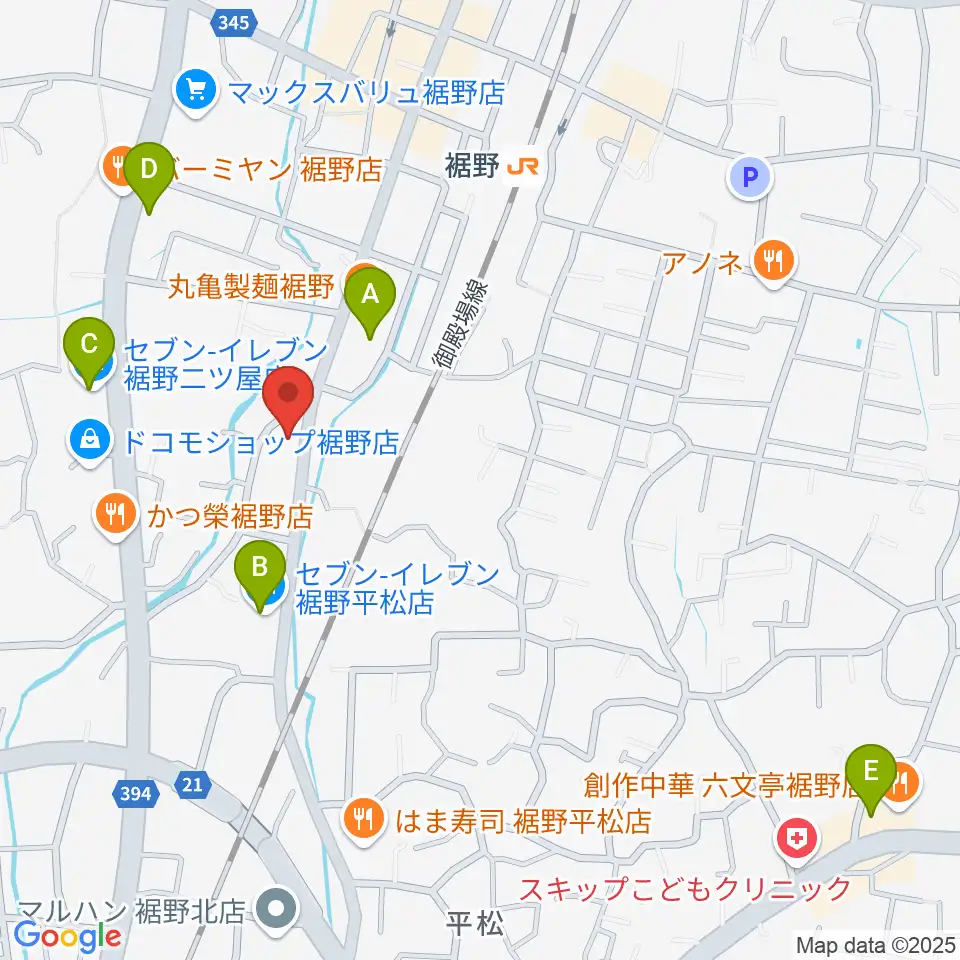 タンザワ楽器 裾野ミュージックセンター周辺のコンビニエンスストア一覧地図