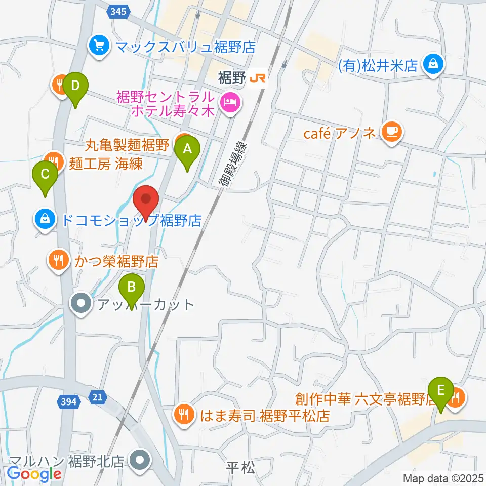 タンザワ楽器 裾野ミュージックセンター周辺のコンビニエンスストア一覧地図