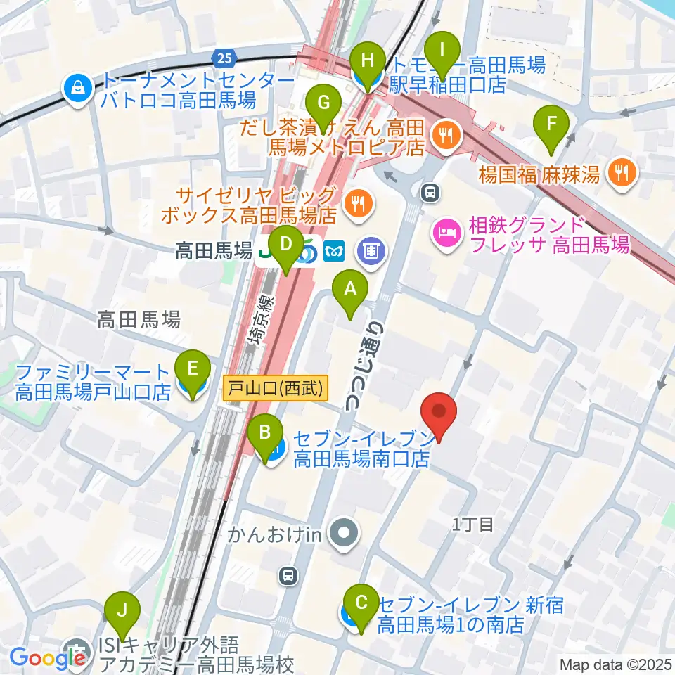 東京ステップスアーツ周辺のコンビニエンスストア一覧地図