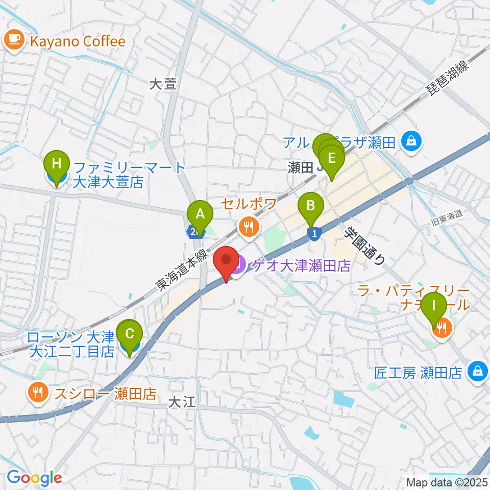 リッツ楽器周辺のコンビニエンスストア一覧地図