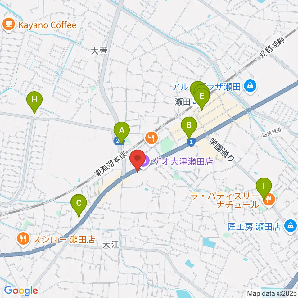 リッツ楽器周辺のコンビニエンスストア一覧地図