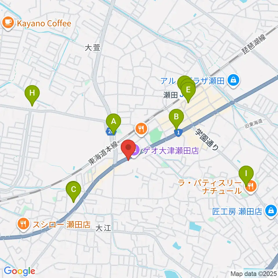 リッツ楽器周辺のコンビニエンスストア一覧地図