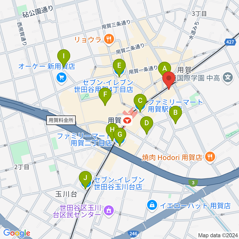 GGジャズレッスン周辺のコンビニエンスストア一覧地図