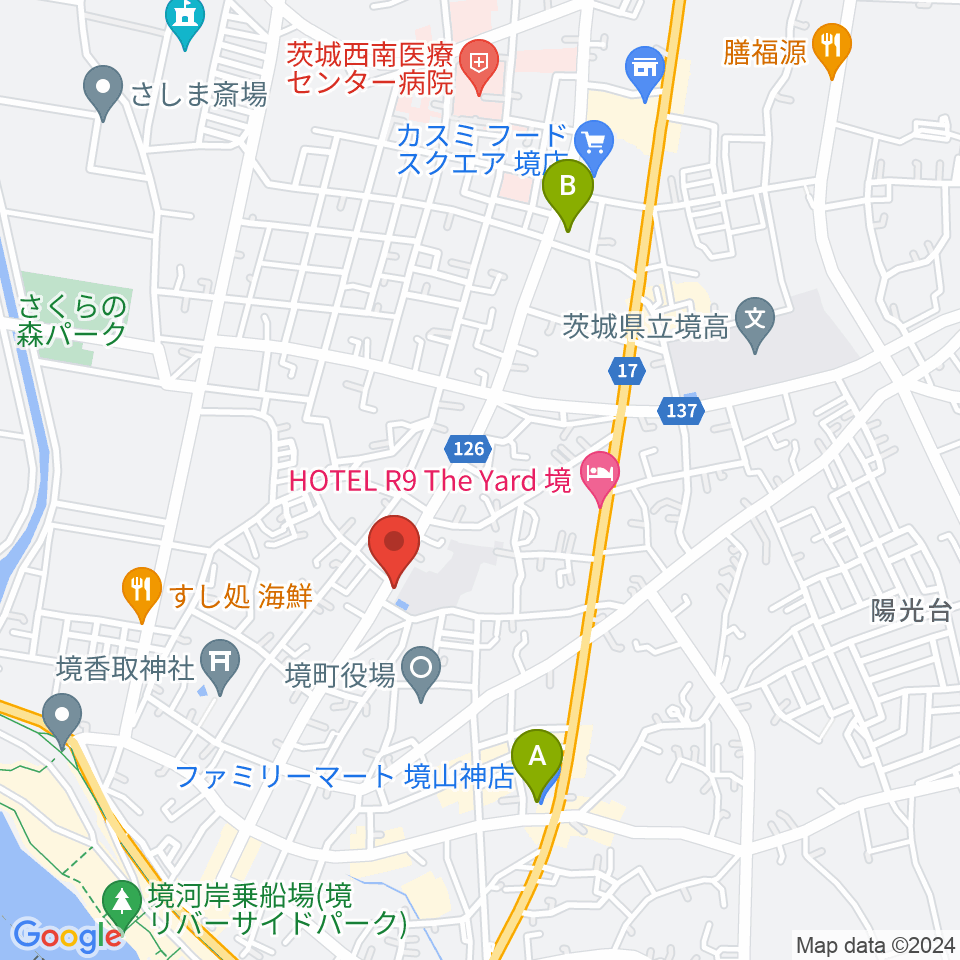 楽園堂周辺のコンビニエンスストア一覧地図