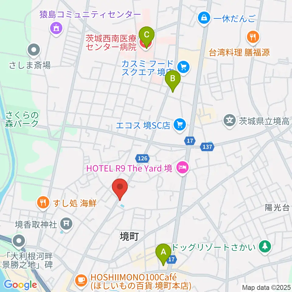 楽園堂周辺のコンビニエンスストア一覧地図