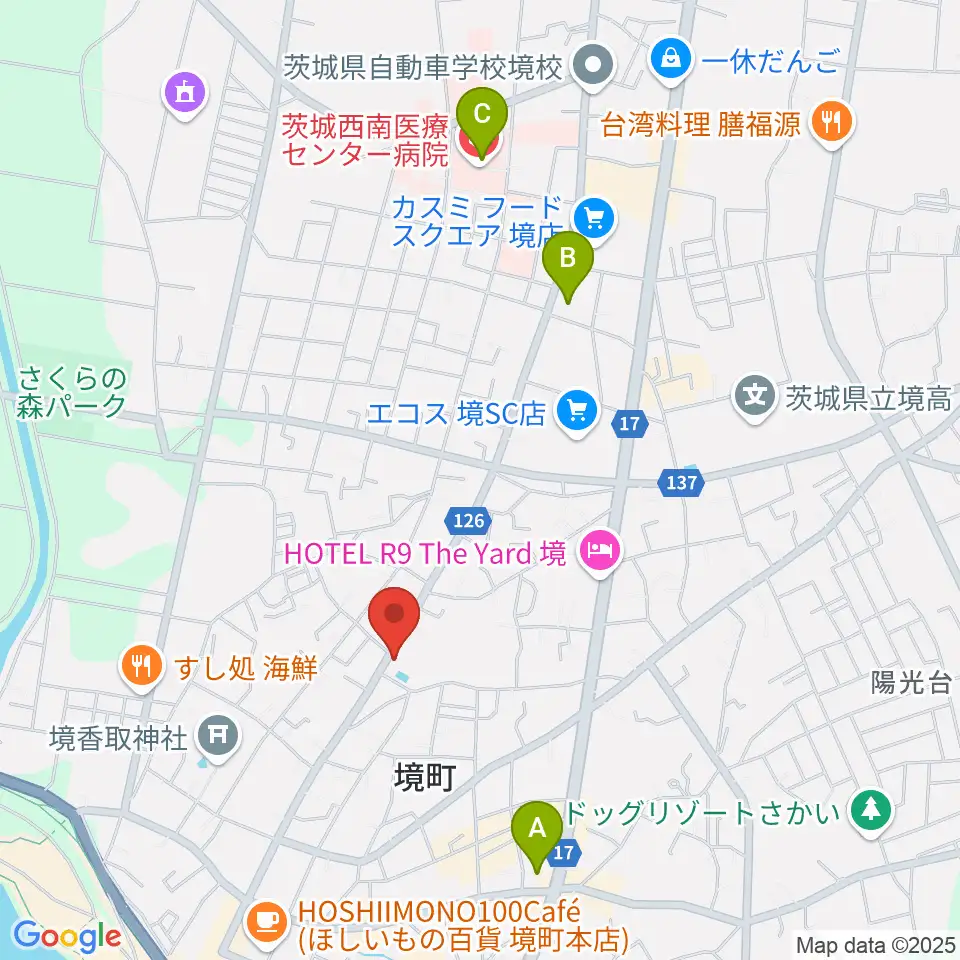 楽園堂周辺のコンビニエンスストア一覧地図