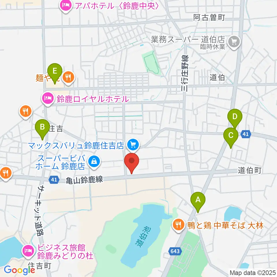 鈴鹿 VOICE HALL周辺のコンビニエンスストア一覧地図