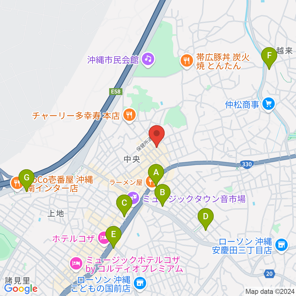 知名御多出横（知名オーディオ）周辺のコンビニエンスストア一覧地図