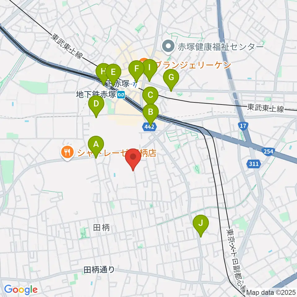 吉田音楽教室周辺のコンビニエンスストア一覧地図