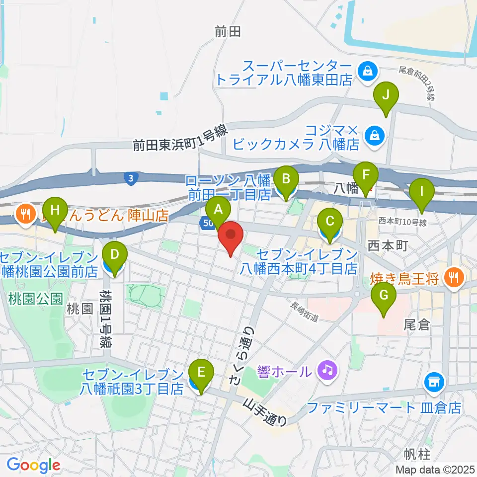 フルート&ピアノ教室 癒音工房周辺のコンビニエンスストア一覧地図
